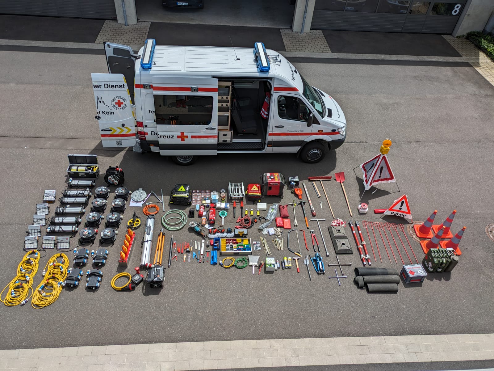 Material des Technischen Dienstes